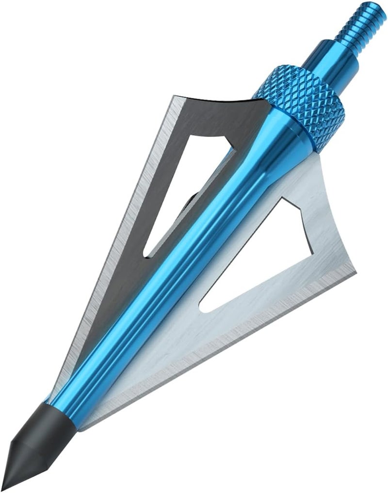 Sinbadteck Hunting Broadheads, 12PK 3 Blades Archery Broadheads 100 Grain Screw-in Arrow Heads Arrow Tips Compatible with Traditional Bows and Compound Bow - Image 2